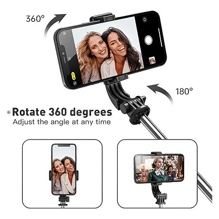 Support Selfie Smartphone R1L avec Éclairage Intégré 1.7 M - Noir — ECO · Smarty Paris 18e